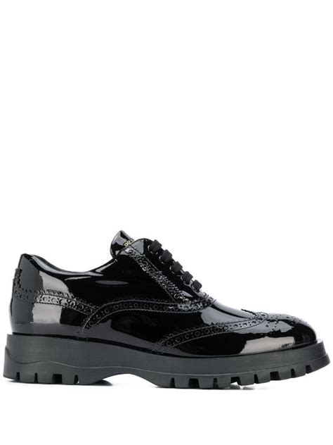 prada black brogie|prada brogues farfetch.